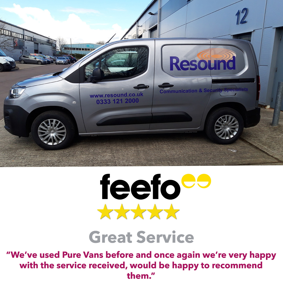 We've used Pure vans before and once again we're very happy with the service received, would be happy to recommend them.